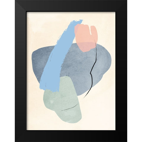 Pastel Assemblage I Black Modern Wood Framed Art Print by Green, Jacob