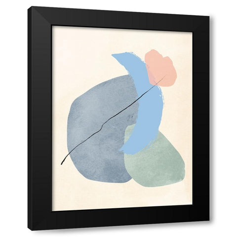 Pastel Assemblage II Black Modern Wood Framed Art Print with Double Matting by Green, Jacob