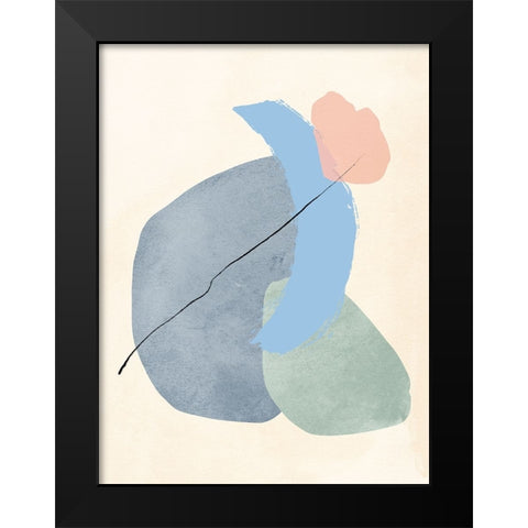 Pastel Assemblage II Black Modern Wood Framed Art Print by Green, Jacob