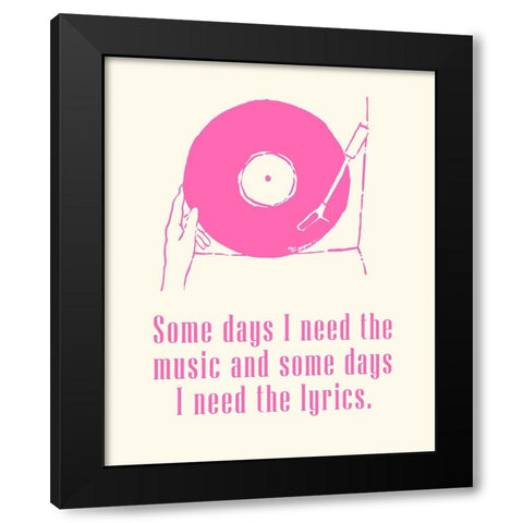 Sweet Melody II Black Modern Wood Framed Art Print by Wang, Melissa