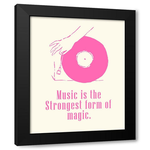 Sweet Melody IV Black Modern Wood Framed Art Print by Wang, Melissa