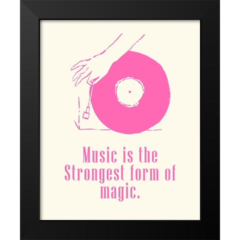 Sweet Melody IV Black Modern Wood Framed Art Print by Wang, Melissa