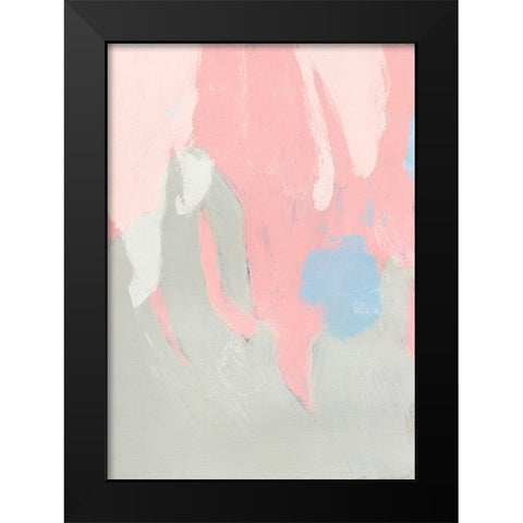 Blushing Abstract I Black Modern Wood Framed Art Print by Green, Jacob
