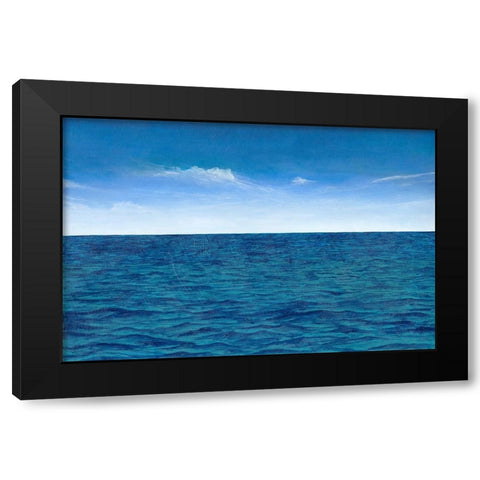 Open Water I Black Modern Wood Framed Art Print with Double Matting by Willett, Michael