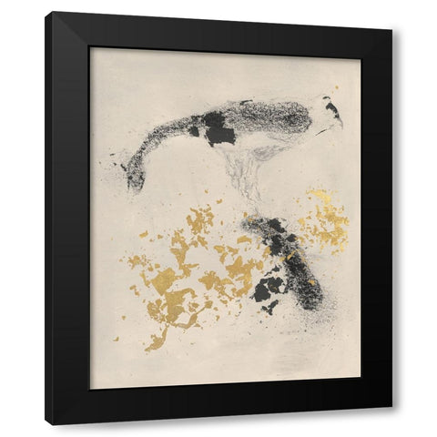Charcoal Remnants I Black Modern Wood Framed Art Print with Double Matting by Willett, Michael