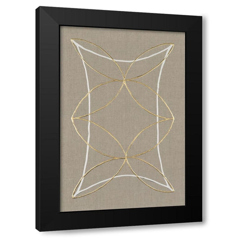 Hyperbola II Black Modern Wood Framed Art Print with Double Matting by Lam, Vanna