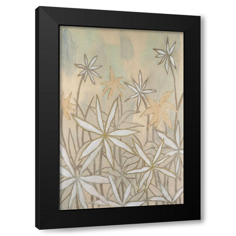 Embellished Starburst Bloom II Black Modern Wood Framed Art Print with Double Matting by Lam, Vanna