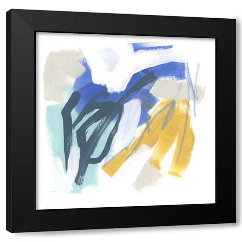 Palette Improvisation I Black Modern Wood Framed Art Print by Vess, June Erica