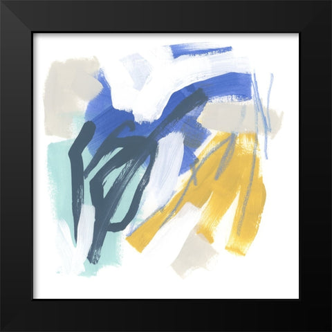 Palette Improvisation I Black Modern Wood Framed Art Print by Vess, June Erica