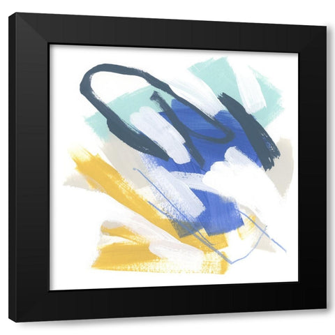 Palette Improvisation III Black Modern Wood Framed Art Print by Vess, June Erica