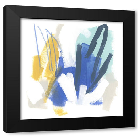 Palette Improvisation IV Black Modern Wood Framed Art Print by Vess, June Erica