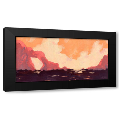 Pink Rock Coast I Black Modern Wood Framed Art Print by Green, Jacob