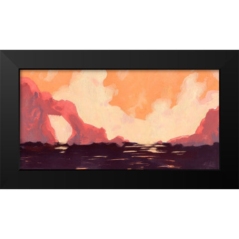 Pink Rock Coast I Black Modern Wood Framed Art Print by Green, Jacob