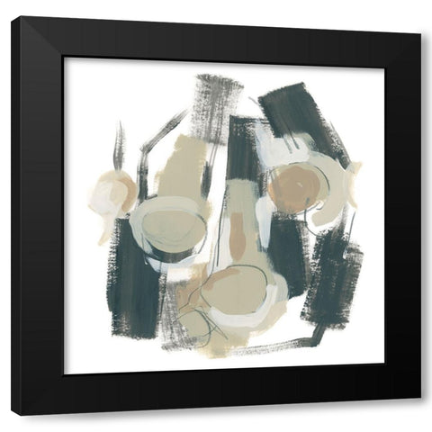 Neutral Phases II Black Modern Wood Framed Art Print by Vess, June Erica