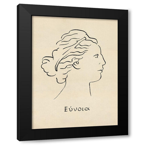 Greek Blessing I Black Modern Wood Framed Art Print with Double Matting by Green, Jacob