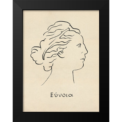 Greek Blessing I Black Modern Wood Framed Art Print by Green, Jacob