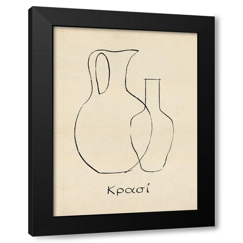 Greek Blessing II Black Modern Wood Framed Art Print by Green, Jacob