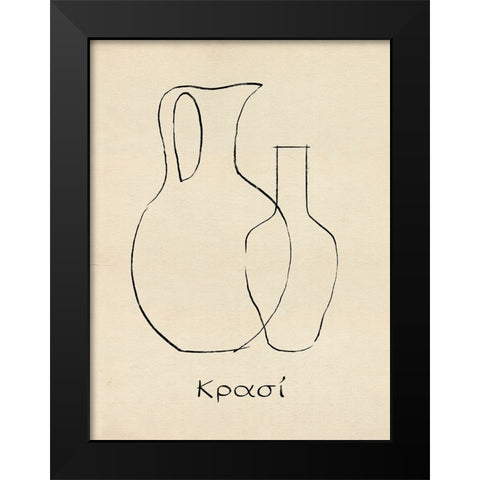 Greek Blessing II Black Modern Wood Framed Art Print by Green, Jacob