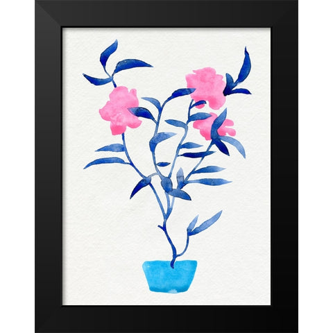 Hot Pink Hibiscus I Black Modern Wood Framed Art Print by Green, Jacob