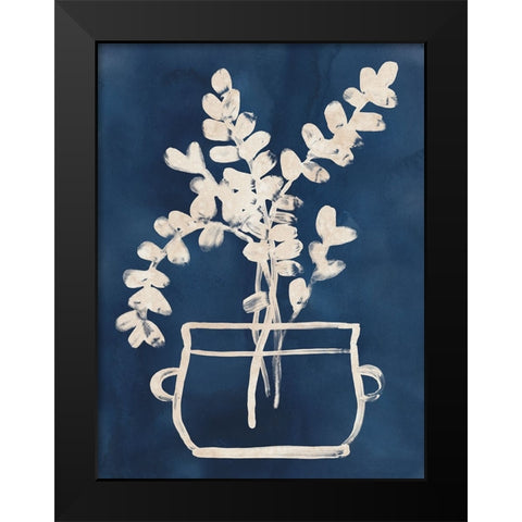 Vessel on Indigo I Black Modern Wood Framed Art Print by Vess, June Erica