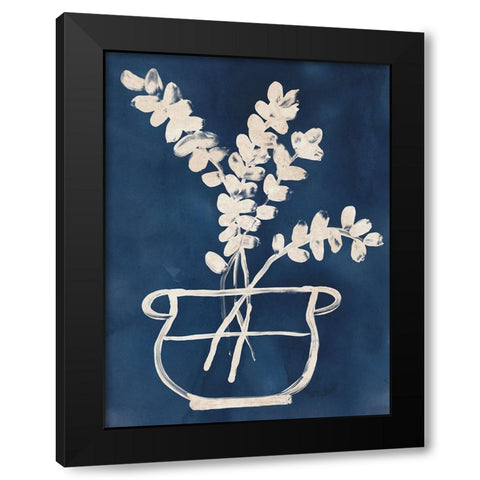 Vessel on Indigo II Black Modern Wood Framed Art Print with Double Matting by Vess, June Erica