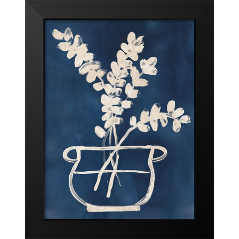 Vessel on Indigo II Black Modern Wood Framed Art Print by Vess, June Erica