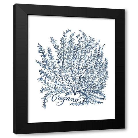 Summer Herb Garden Sketches II Black Modern Wood Framed Art Print by Marr, Laura