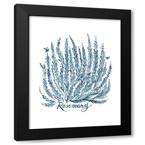 Summer Herb Garden Sketches III Black Modern Wood Framed Art Print with Double Matting by Marr, Laura