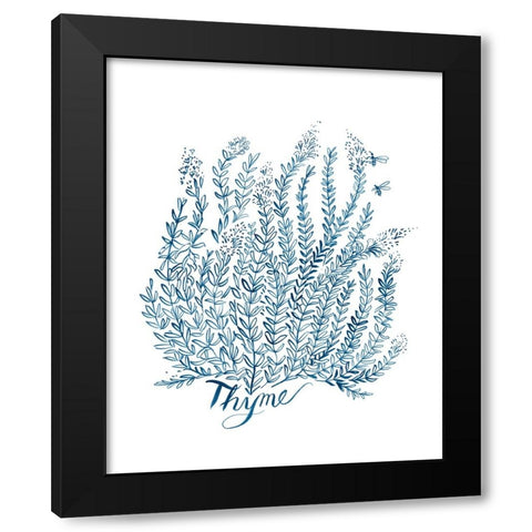 Summer Herb Garden Sketches IV Black Modern Wood Framed Art Print by Marr, Laura