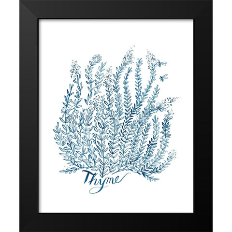 Summer Herb Garden Sketches IV Black Modern Wood Framed Art Print by Marr, Laura