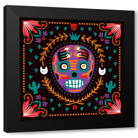 Lucha Libre I Black Modern Wood Framed Art Print with Double Matting by Marr, Laura