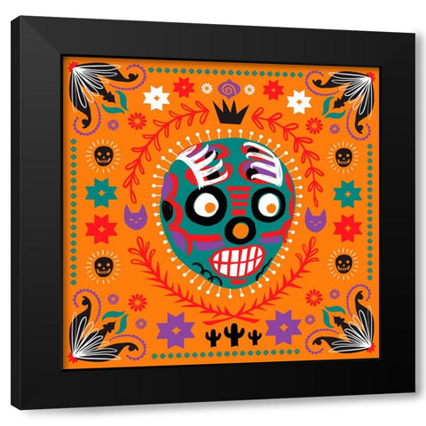 Lucha Libre III Black Modern Wood Framed Art Print by Marr, Laura