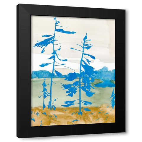 Cerulean Spruce I Black Modern Wood Framed Art Print with Double Matting by Green, Jacob