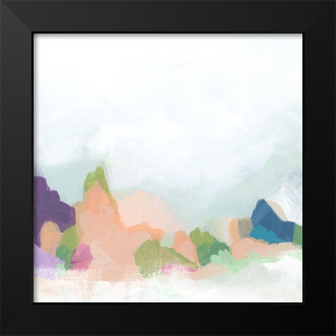 Palette Topography II Black Modern Wood Framed Art Print by Vess, June Erica