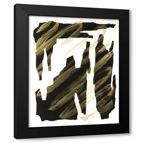 Onyx Obelisks IV Black Modern Wood Framed Art Print with Double Matting by Willett, Michael