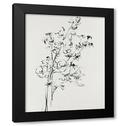 Wild Flower Bouquet I Black Modern Wood Framed Art Print by Wang, Melissa