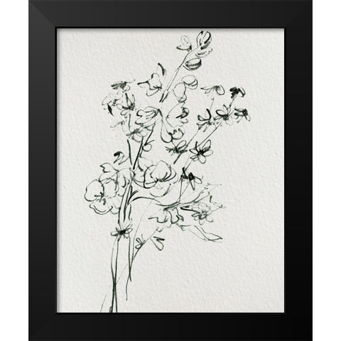 Wild Flower Bouquet I Black Modern Wood Framed Art Print by Wang, Melissa