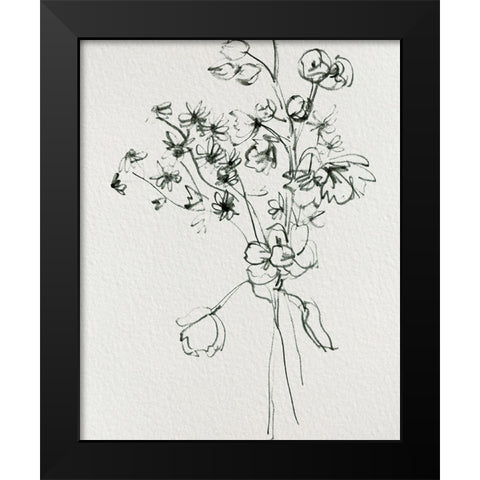 Wild Flower Bouquet II Black Modern Wood Framed Art Print by Wang, Melissa