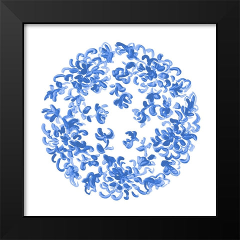 Porcelain Medallion I Black Modern Wood Framed Art Print by Vess, June Erica