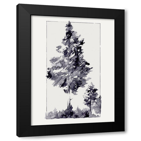 Inky Evergreen I Black Modern Wood Framed Art Print with Double Matting by Green, Jacob