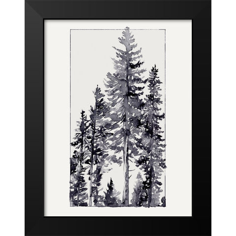 Inky Evergreen II Black Modern Wood Framed Art Print by Green, Jacob
