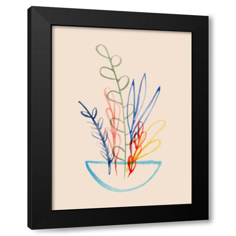 Fun Bunch I Black Modern Wood Framed Art Print with Double Matting by Green, Jacob