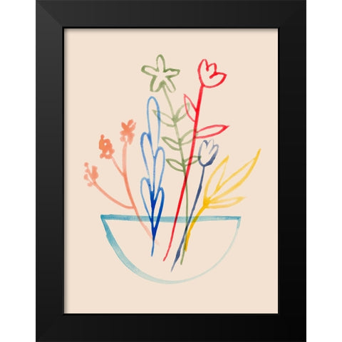 Fun Bunch II Black Modern Wood Framed Art Print by Green, Jacob