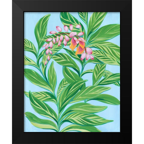 Tropical Shell Ginger I Black Modern Wood Framed Art Print by Marr, Laura