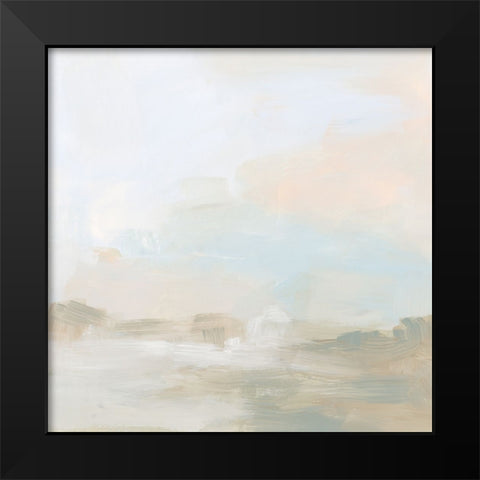 Cream Vista II Black Modern Wood Framed Art Print by Vess, June Erica