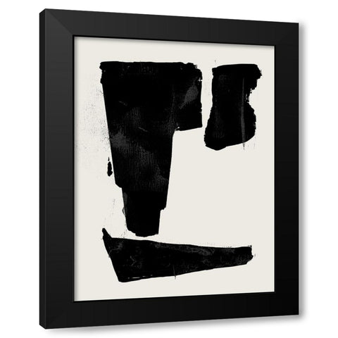 Triple Block Print I Black Modern Wood Framed Art Print with Double Matting by Green, Jacob