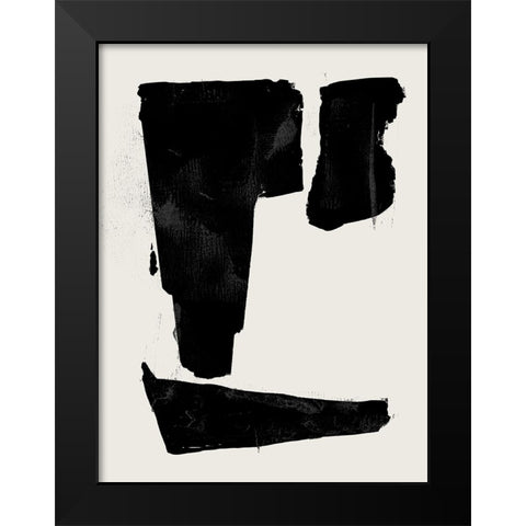 Triple Block Print I Black Modern Wood Framed Art Print by Green, Jacob