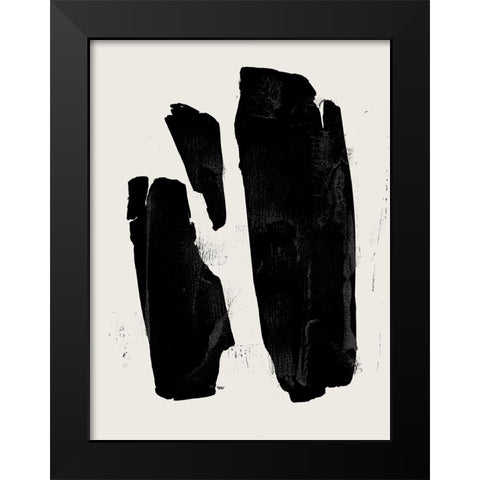 Triple Block Print II Black Modern Wood Framed Art Print by Green, Jacob