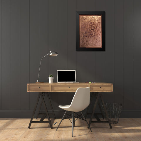 Graffiti in Copper II Black Modern Wood Framed Art Print by Lam, Vanna