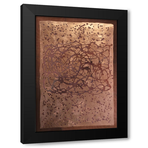 Graffiti in Copper II Black Modern Wood Framed Art Print by Lam, Vanna